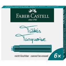 Faber-Castell - Náhradní inkoustové bombičky, tyrkysová barva