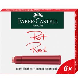 Faber-Castell - Náhradní inkoustové bombičky, červená barva