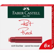 Faber-Castell - Náhradní inkoustové bombičky, červená barva