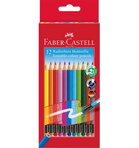 Faber-Castell - Pastelka Classic s barevnou pryží, papírová krabička 12 ks