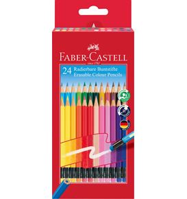 Faber-Castell - Pastelka Classic s barevnou pryží, papírová krabička 24 ks