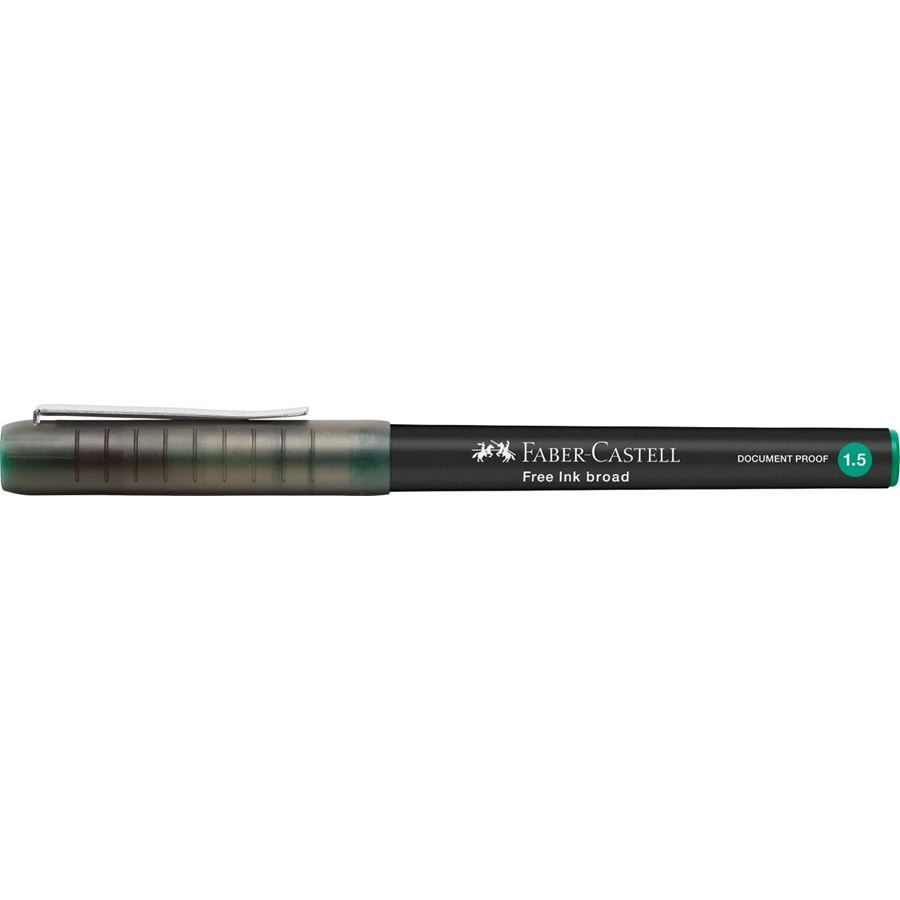 Faber-Castell - Roller Free Ink 1.5 mm, zelená