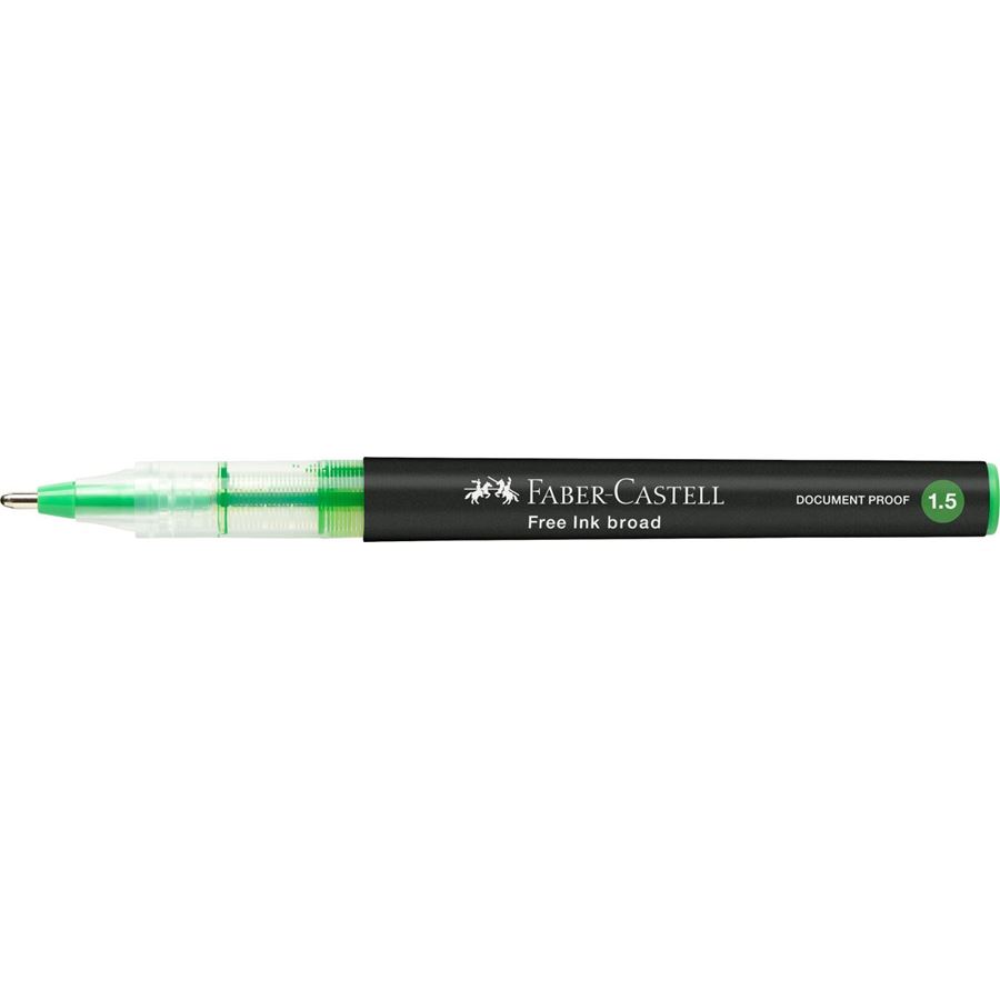 Faber-Castell - Roller Free Ink 1.5 mm, světle zelená