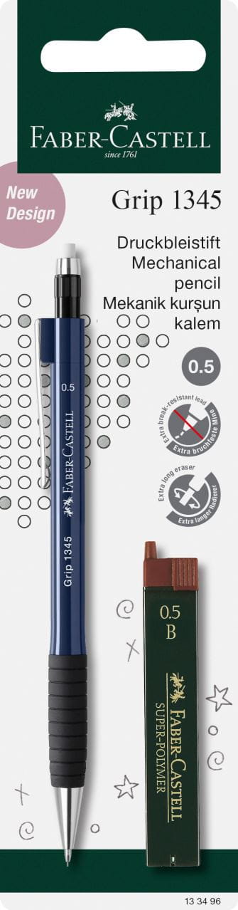 Faber-Castell - Mechanická tužka Grip 1345, blistrová karta 1 ks rvy
