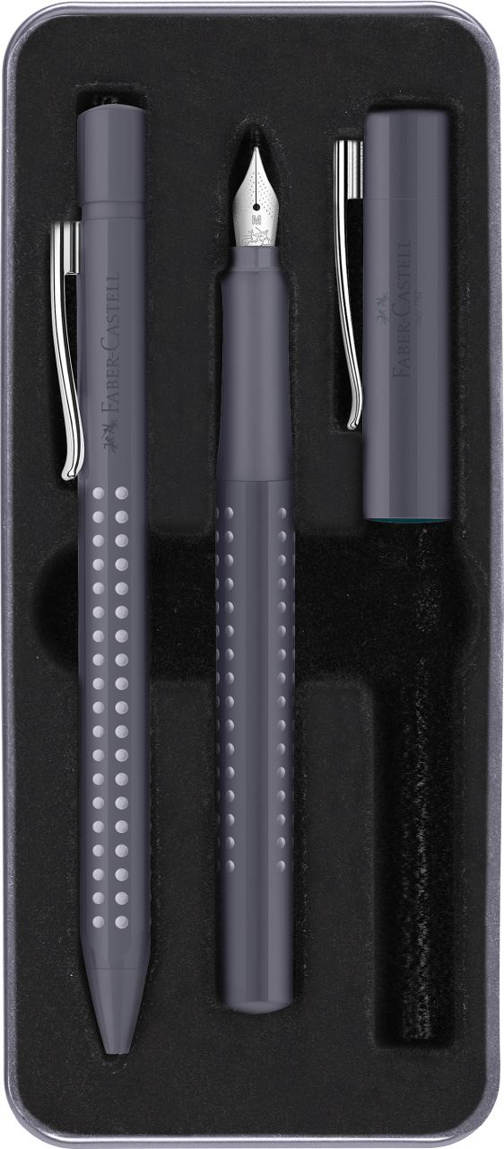Faber-Castell - Plnicí a kuličkové pero Grip 2010, fialová šeď