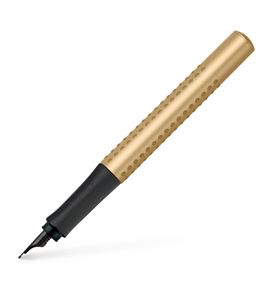 Faber-Castell - Plnicí pero Grip Edition, černý hrot EF, zlatá