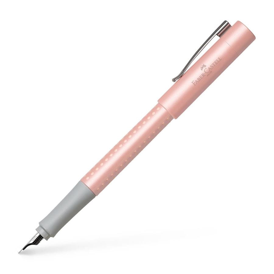 Faber-Castell - Plnicí pero Grip M, perleťová kolekce, růžová