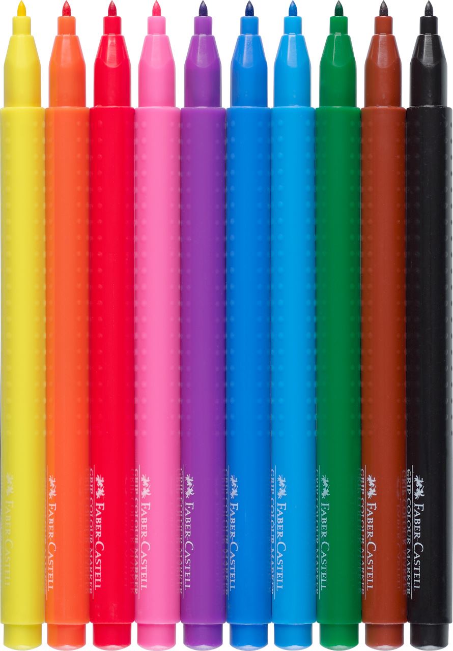 Faber-Castell - Fixy Colour Grip, papírová krabička 10 ks