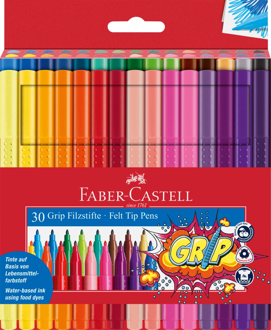 Faber-Castell - Popisovače Colour Grip, kartonové pouzdro 30 ks