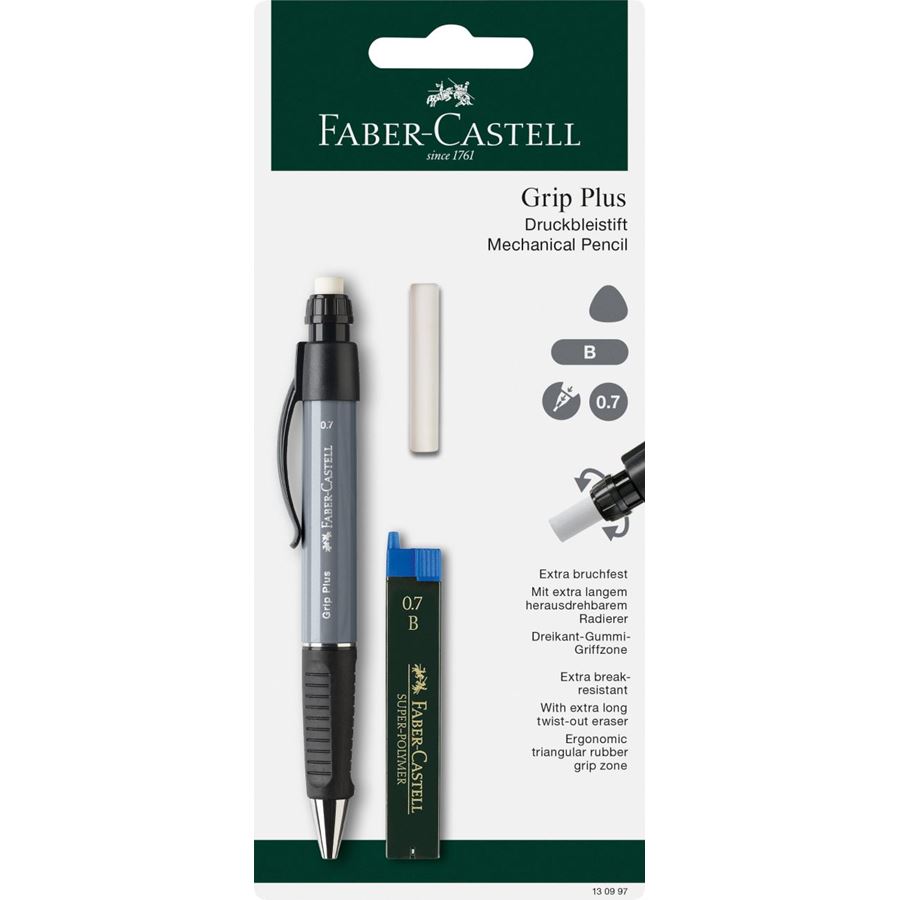 Faber-Castell - Mechanická tužka Grip Plus, sada 3 ks