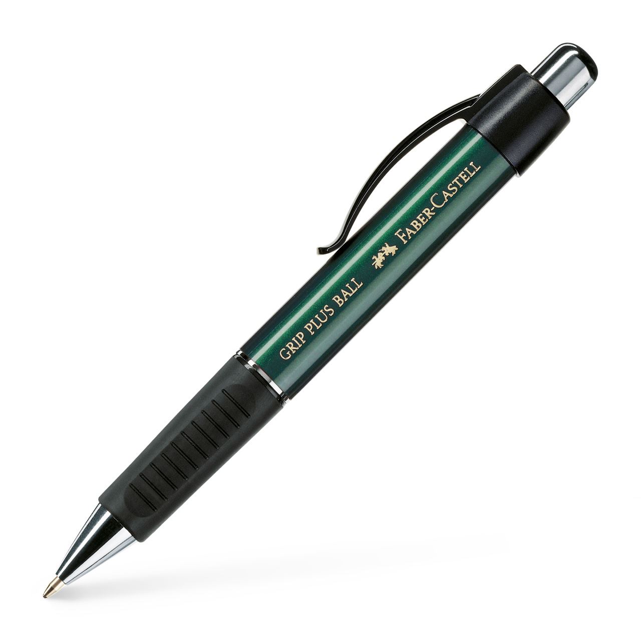 Faber-Castell - Kuličkové pero Grip Plus Ball, zelená metalická 