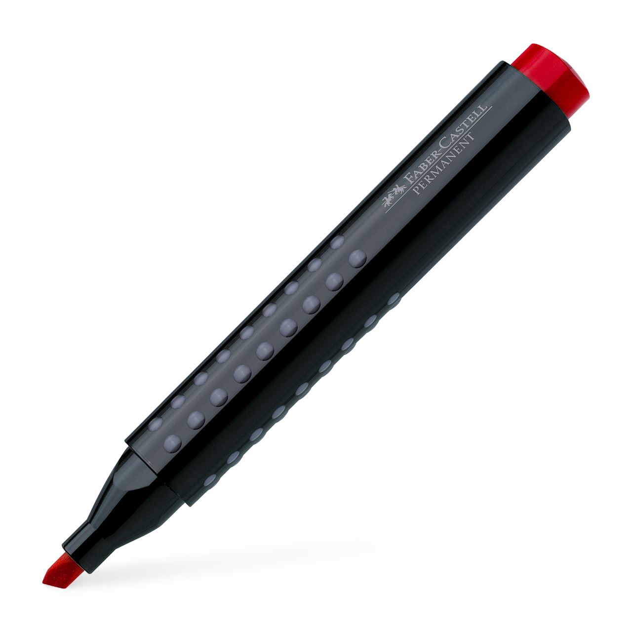 Faber-Castell - Popisovač Grip Marker, klínový hrot, červená