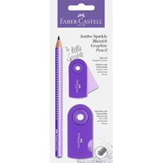 Faber-Castell - Grafitová tužka Jumbo Sparkle, perleťově fialová