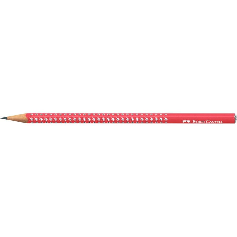 Faber-Castell - Grafitová tužka Sparkle, candy cane red