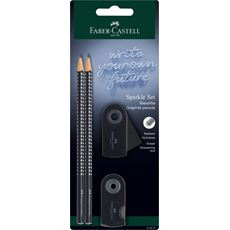 Faber-Castell - Grafitová tužka Sparkle, black, sada 2+2 ks