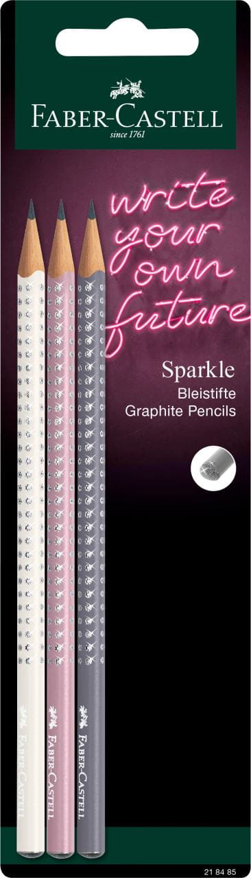 Faber-Castell - Grafitová tužka Sparkle, barevný mix, blistrová karta 3 ks