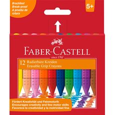 Faber-Castell - Voskovky trojhranné Grip, papírová krabička 12 ks