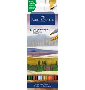 Faber-Castell - Popisovač Goldfaber Aqua Dual, Tuscany, pl. pouzdro 6 ks