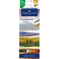 Faber-Castell - Popisovač Goldfaber Aqua Dual, Tuscany, pap. krabička 6 ks