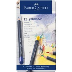 Faber-Castell - Pastelka Goldfaber, plechová krabička 12 ks