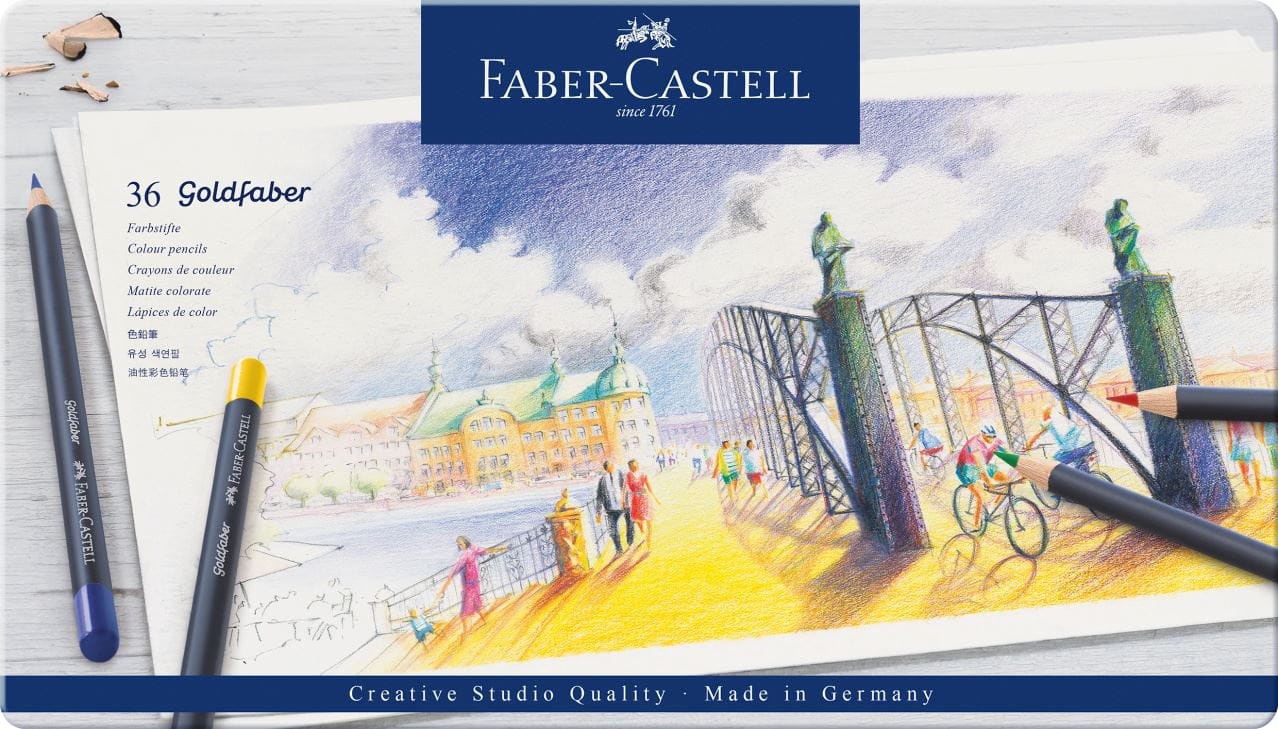 Faber-Castell - Pastelka Goldfaber, plechová krabička 36 ks