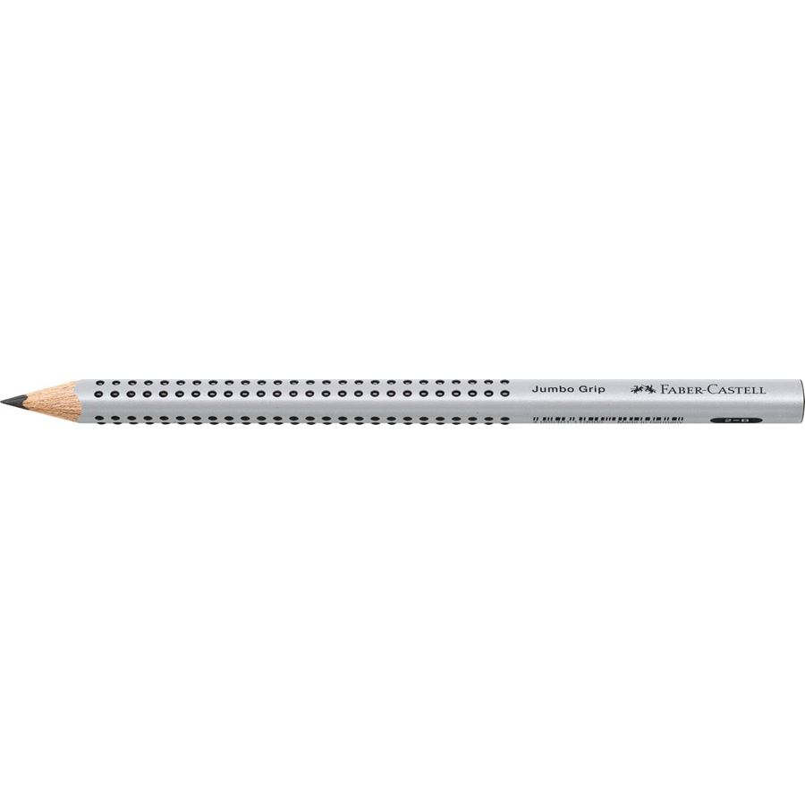 Faber-Castell - Grafitová tužka Jumbo Grip, B, stříbrná