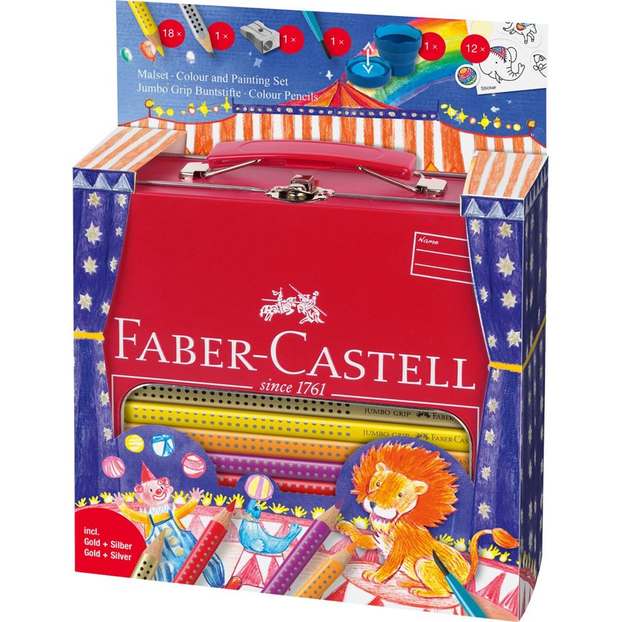 Faber-Castell - Pastelka Jumbo Grip dárková sada Cirkus 18 ks