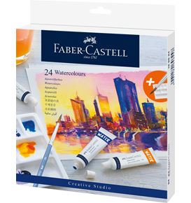 Faber-Castell - Akvarelové barvy, papírová krabička 24 ks
