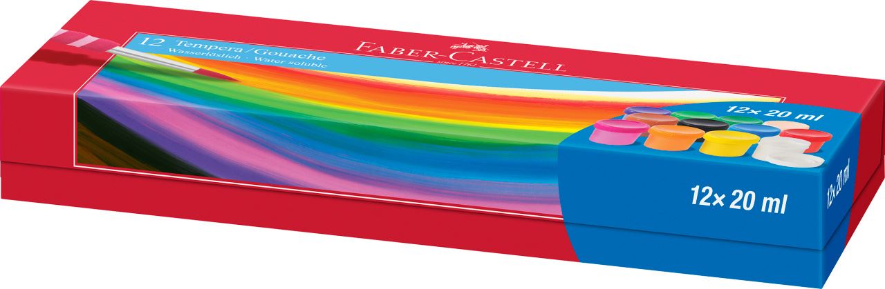 Faber-Castell - Temperové barvy, 12 barev