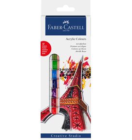 Faber-Castell - Akrylové barvy, papírová krabička 12 ks