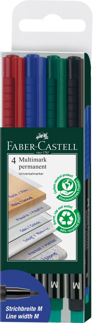 Faber-Castell - Popisovač Multimark, M, sada 4 ks