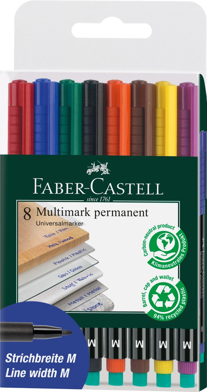 Faber-Castell - Popisovač Multimark, M, sada 8 ks