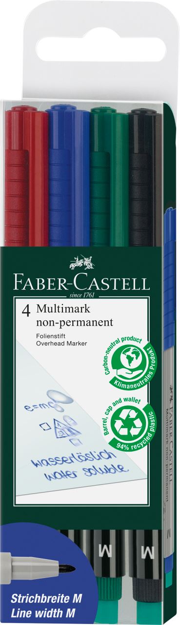 Faber-Castell - Popisovač Multimark, M, sada 4 ks