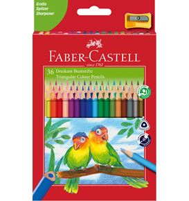 Faber-Castell - Pastelka trojhranná, papírová krabička 36 ks