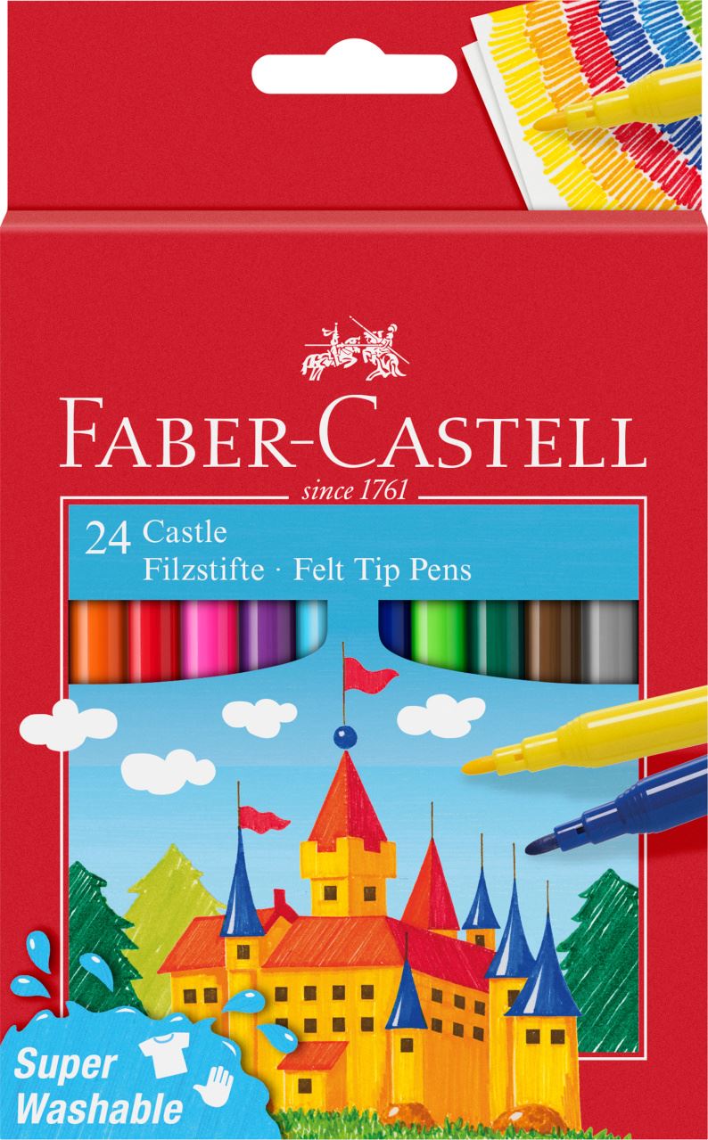 Faber-Castell - Fixy Zámek, papírová krabička 24 ks