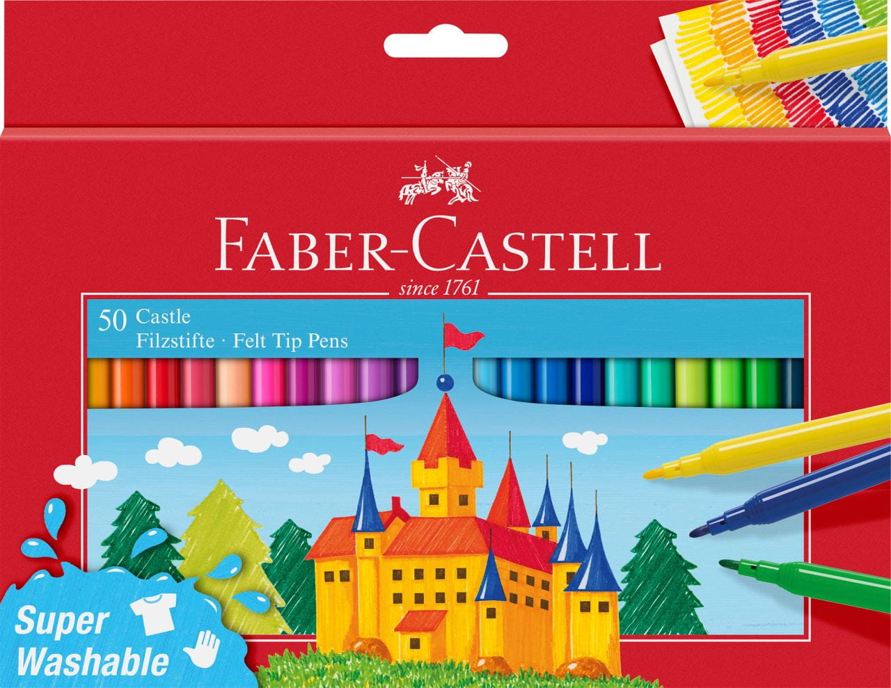 Faber-Castell - Fixy Zámek, papírová krabička 50 ks