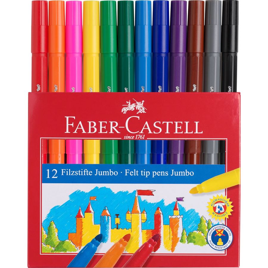 Faber-Castell - Fixy Jumbo, papírová krabička 12 ks
