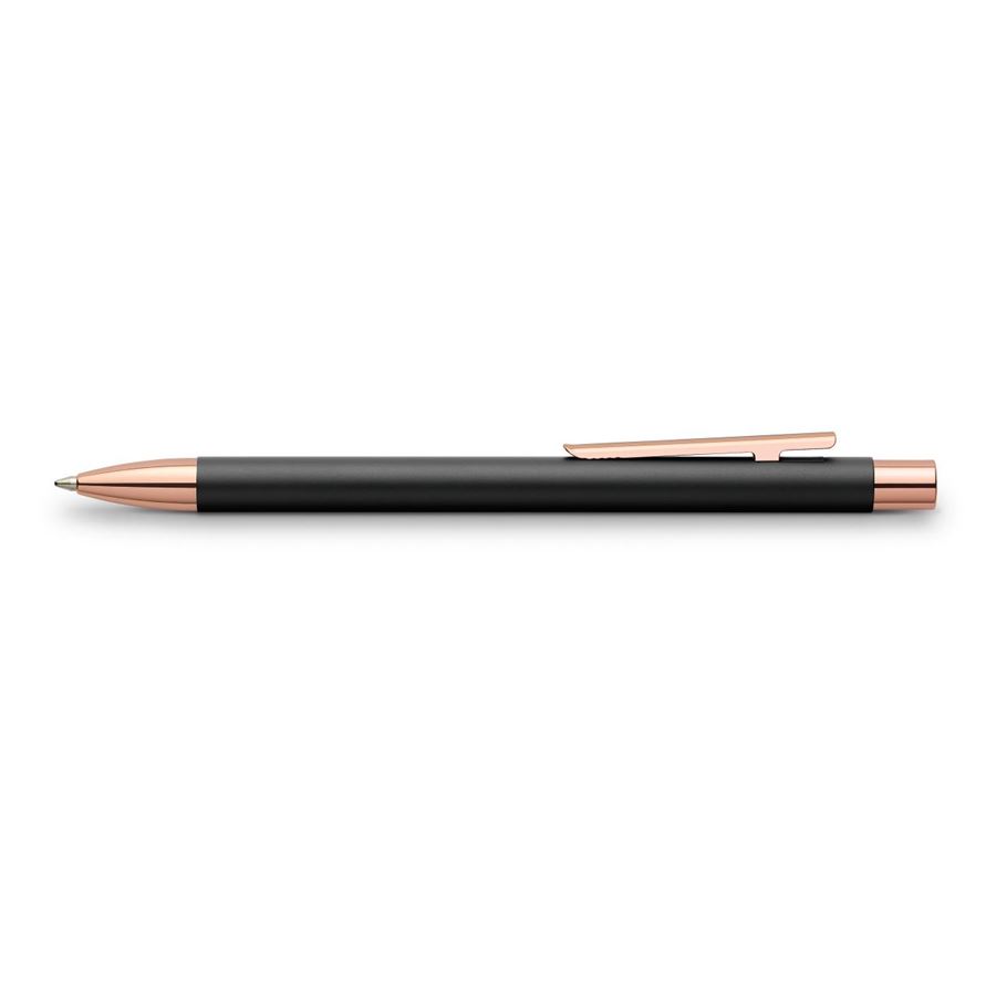 Faber-Castell - Kuličkové pero Neo Slim Metal Black, růžové zlato