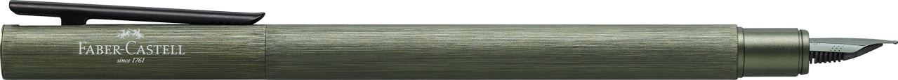 Faber-Castell - Plnicí pero Neo Slim Aluminium, olivová zelená, M