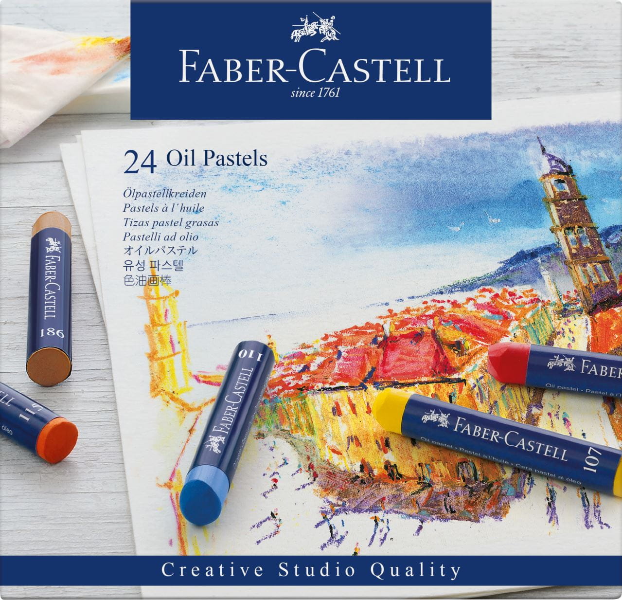 Faber-Castell - Pastely olejové, papírová krabička 24 ks