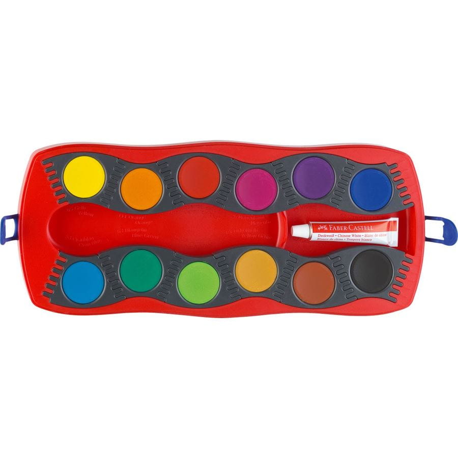 Faber-Castell - Vodové barvy Connector, červená paleta, 12 barev