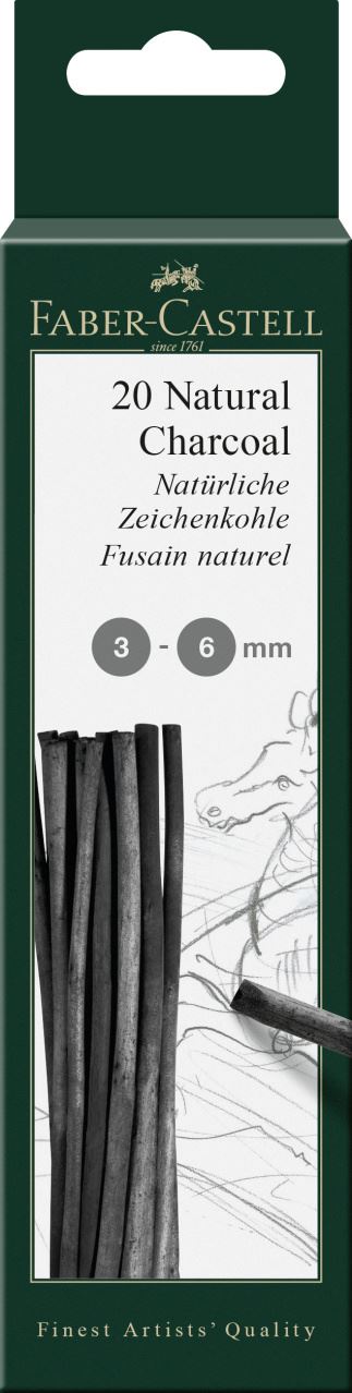 Faber-Castell - Přírodní uhel Pitt Monochrome, Ø 3-6 mm