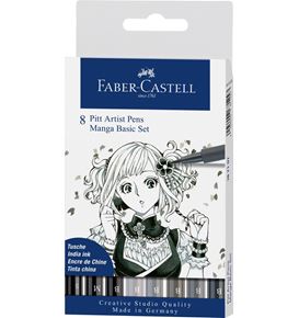 Faber-Castell - Popisovač Pitt Artist Pen Manga, pl. pouzdro 8 ks