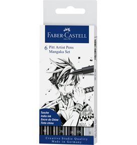 Faber-Castell - Popisovač Pitt Artist Pen Manga, plastové pouzdro 6 ks