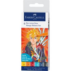 Faber-Castell - Popisovač Pitt Artist Pen, plast.pouzdro 6 ks, Shônen