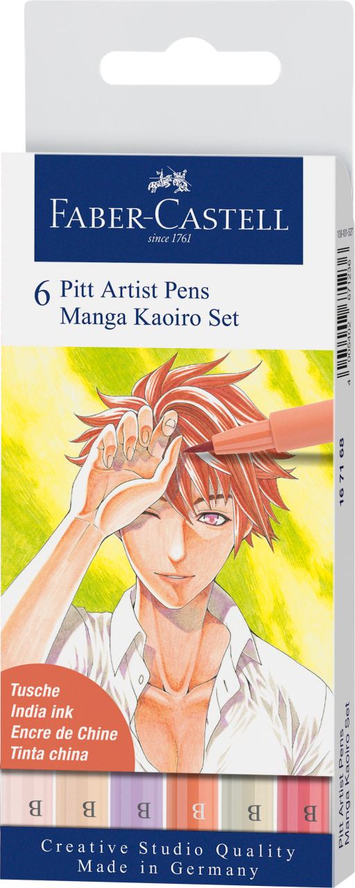 Faber-Castell - Popisovač Pitt Artist Pen, plast.pouzdro 6 ks, Kaoiro