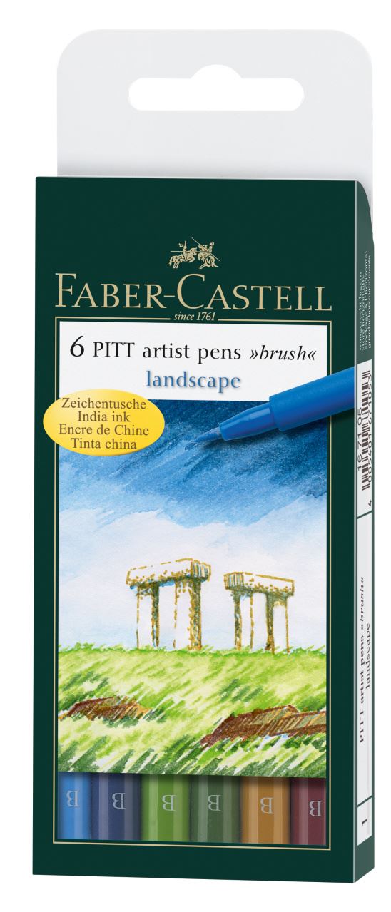 Faber-Castell - Popisovač Pitt Artist Pen Landscape, 6ks krajina