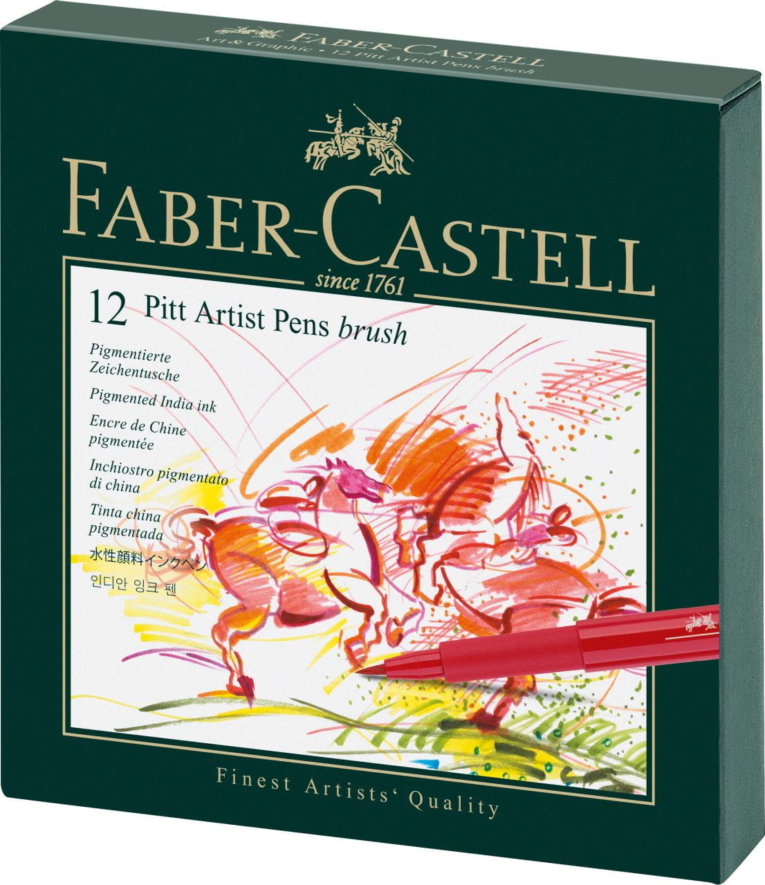 Faber-Castell - Popisovač Pitt Artist Pen Brush Studio Box, 12ks
