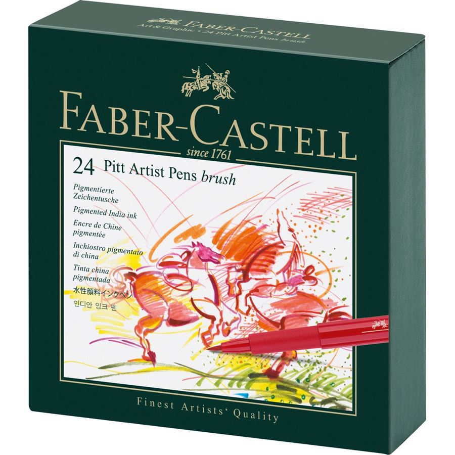Faber-Castell - Popisovač Pitt Artist Pen Brush, dárková krabička 24 ks