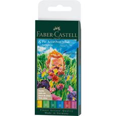 Faber-Castell - Popisovač Pitt Artist Pen, plast. pouzdro 6 ks, Springtime